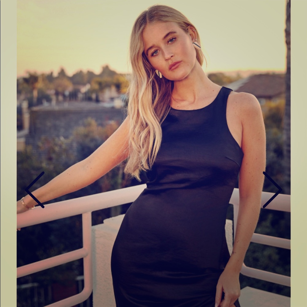 NWT Satin Maxi Dress, Black, US 6